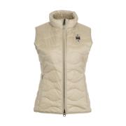 Chique Beige Gewatteerd Vest Blauer , Beige , Dames