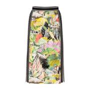 Satin A-Lijn Rok met Patroon Marc Cain , Multicolor , Dames