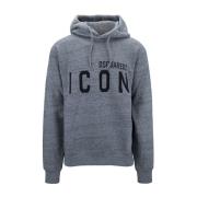 Heren hoodie met veter Dsquared2 , Gray , Heren