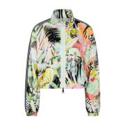 Flora-Fauna Cropped Jack met Hoge Kraag Marc Cain , Multicolor , Dames