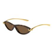 Bv1390S 002 Sunglasses Bottega Veneta , Brown , Dames