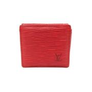 Pre-owned Leather wallets Louis Vuitton Vintage , Red , Unisex