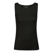 Slim Fit Tanktop voor Vrouwen Majestic Filatures , Black , Dames