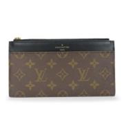 Pre-owned Leather wallets Louis Vuitton Vintage , Black , Dames