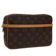 Pre-owned Canvas clutches Louis Vuitton Vintage , Brown , Dames