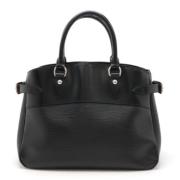 Pre-owned Leather handbags Louis Vuitton Vintage , Black , Dames