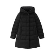 Zwarte Donsjas Waterafstotend Woolrich , Black , Dames