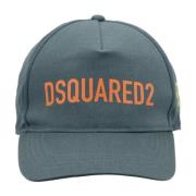 Snapback Baseball Cap Katoen Geborduurd Dsquared2 , Green , Unisex