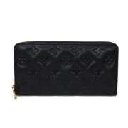 Pre-owned Leather wallets Louis Vuitton Vintage , Black , Dames