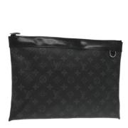 Pre-owned Canvas clutches Louis Vuitton Vintage , Black , Dames