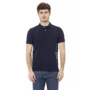 Blauw Katoenen Heren Polo Shirt Baldinini , Blue , Heren