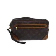 Pre-owned Canvas clutches Louis Vuitton Vintage , Brown , Dames