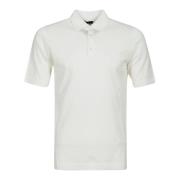 Witte Katoenen Poloshirt met Drie Knopen Hindustrie , White , Heren