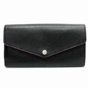 Pre-owned Leather wallets Louis Vuitton Vintage , Black , Dames