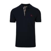 Korte Mouw Knoop Polo Shirt Burberry , Blue , Heren