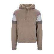 Hoodie van katoen met trekkoord Saint Laurent , Brown , Heren