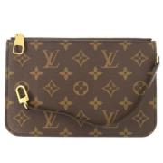 Pre-owned Canvas clutches Louis Vuitton Vintage , Brown , Dames