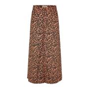 Luipaardprint Maxi Rok Lunall Stijl Lollys Laundry , Brown , Dames