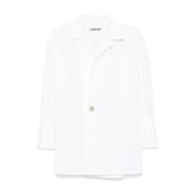 Popeline Tuniek Stijl Shirt Darkpark , White , Dames