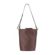 Leren Bucket Bag met Verstelbare Handvat Tod's , Brown , Dames