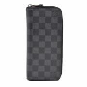 Pre-owned Canvas wallets Louis Vuitton Vintage , Black , Heren