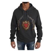 Kristal Hart Pistool Pullover Sweater Dolce & Gabbana , Gray , Heren