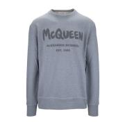 Heren Pullover Trui Alexander McQueen , Gray , Heren