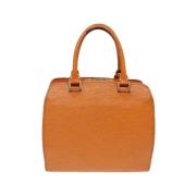 Pre-owned Leather handbags Louis Vuitton Vintage , Orange , Dames