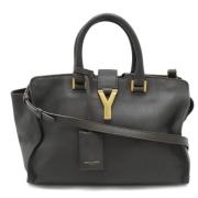 Pre-owned Leather handbags Yves Saint Laurent Vintage , Gray , Dames