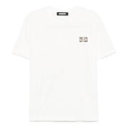 Witte Basis T-shirt Barrow , White , Heren