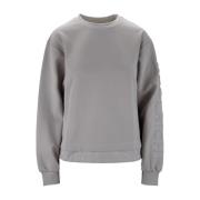 Dames Pullover Sweatshirt met reliëf merklogo Woolrich , Gray , Dames