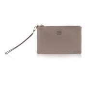 Leren handtas met ritssluiting Miu Miu , Beige , Dames