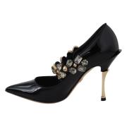 Elegante Zwarte Kristal Pumps Dolce & Gabbana , Black , Dames