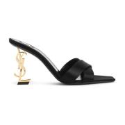 Stijlvolle Opium Mules Saint Laurent , Black , Dames