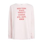 Sweater Print Stijlvolle Sweater Penn&Ink N.Y , Pink , Dames