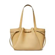 Romy Nubuck Tote Tas Tory Burch , Beige , Dames