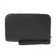 Pre-owned Leather clutches Louis Vuitton Vintage , Black , Dames