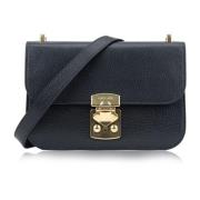 Leren Dames Schoudertas met Snap Sluiting Miu Miu , Black , Dames