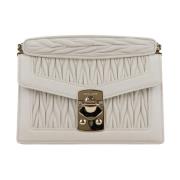 Schoudertas met drukknoopsluiting Miu Miu , White , Dames