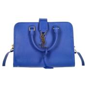 Pre-owned Leather handbags Yves Saint Laurent Vintage , Blue , Dames