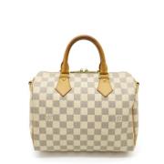 Pre-owned Canvas handbags Louis Vuitton Vintage , White , Dames