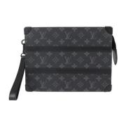 Pre-owned Canvas clutches Louis Vuitton Vintage , Black , Dames