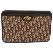 Pre-owned Canvas clutches Dior Vintage , Brown , Dames