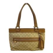 Pre-owned Canvas shoulder-bags Louis Vuitton Vintage , Beige , Dames