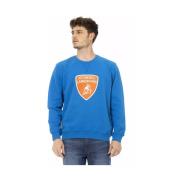 Blauw Katoenen Sweatshirt met Maxi Logo Automobili Lamborghini , Blue ...