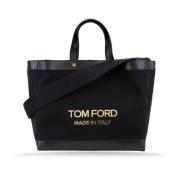 Schoudertas voor dames met drukknoop Tom Ford , Black , Dames