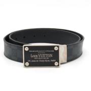 Pre-owned Canvas belts Louis Vuitton Vintage , Black , Heren