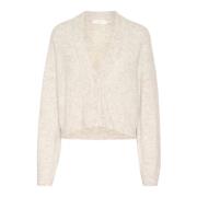 Zachte Gebreide Cardigan Vanille Melange InWear , Beige , Dames