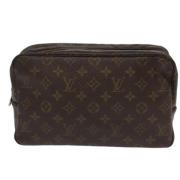 Pre-owned Canvas clutches Louis Vuitton Vintage , Brown , Dames