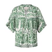 Bloemen Oversized Blouse Stella Forest , Green , Dames